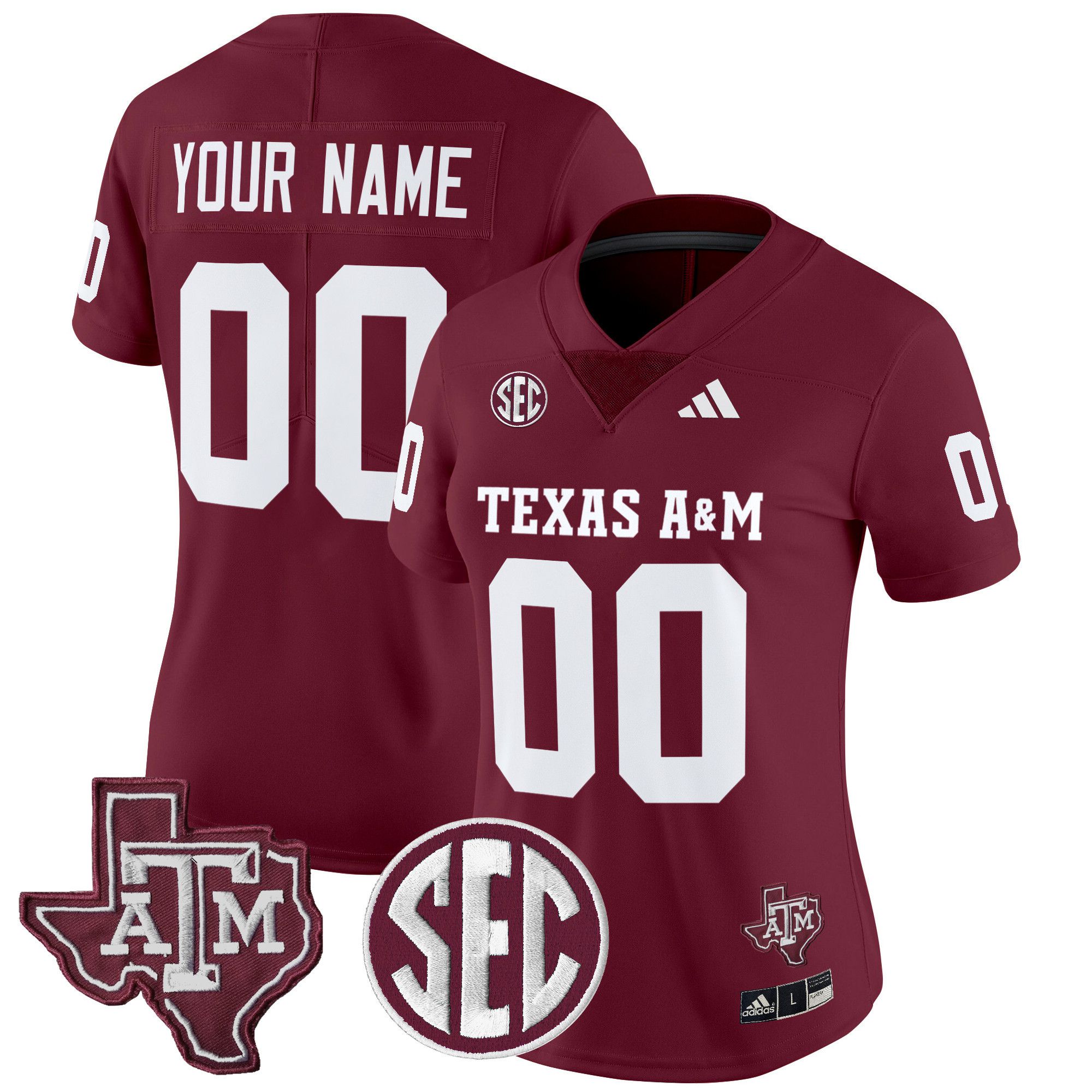 Women Texas A&M Aggies Red 2024 Vapor Limited Custom NCAA Jersey style 1->customized ncaa jersey->Custom Jersey